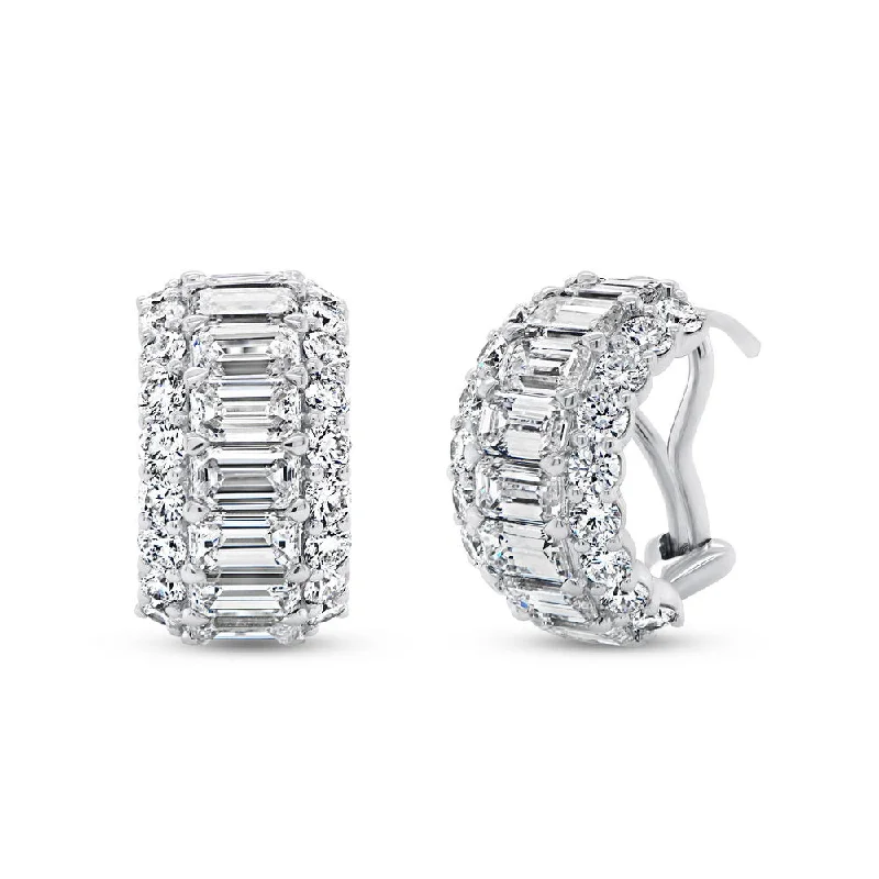 Unique Earrings for Trendy Looks-Uneek Signature Collection Emerald Cut Diamond Fashion Earrings