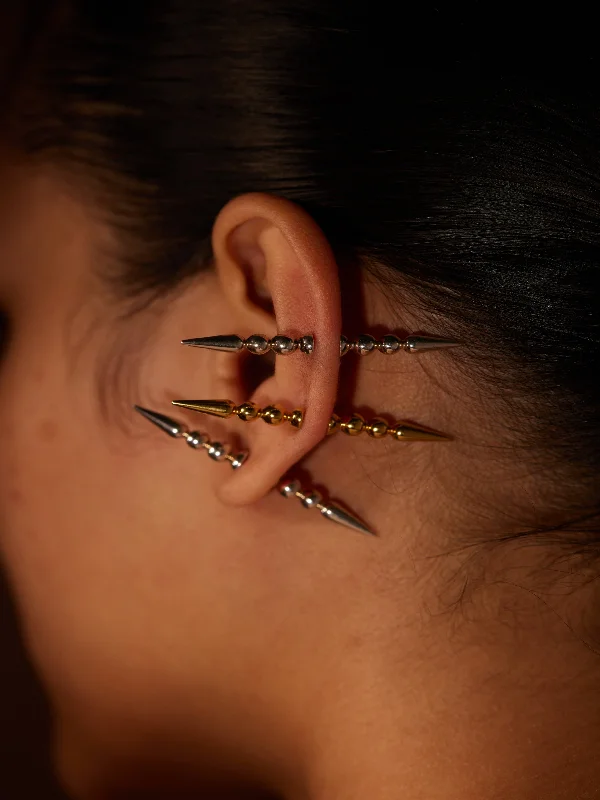 Simple Hoop Earrings for Casual Looks-Hanie Barbell Studs in Silver Tone