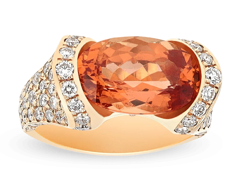 Luxury Ruby Ring for Women-Tamara Comolli Imperial Topaz Ring, 6.43 Carats