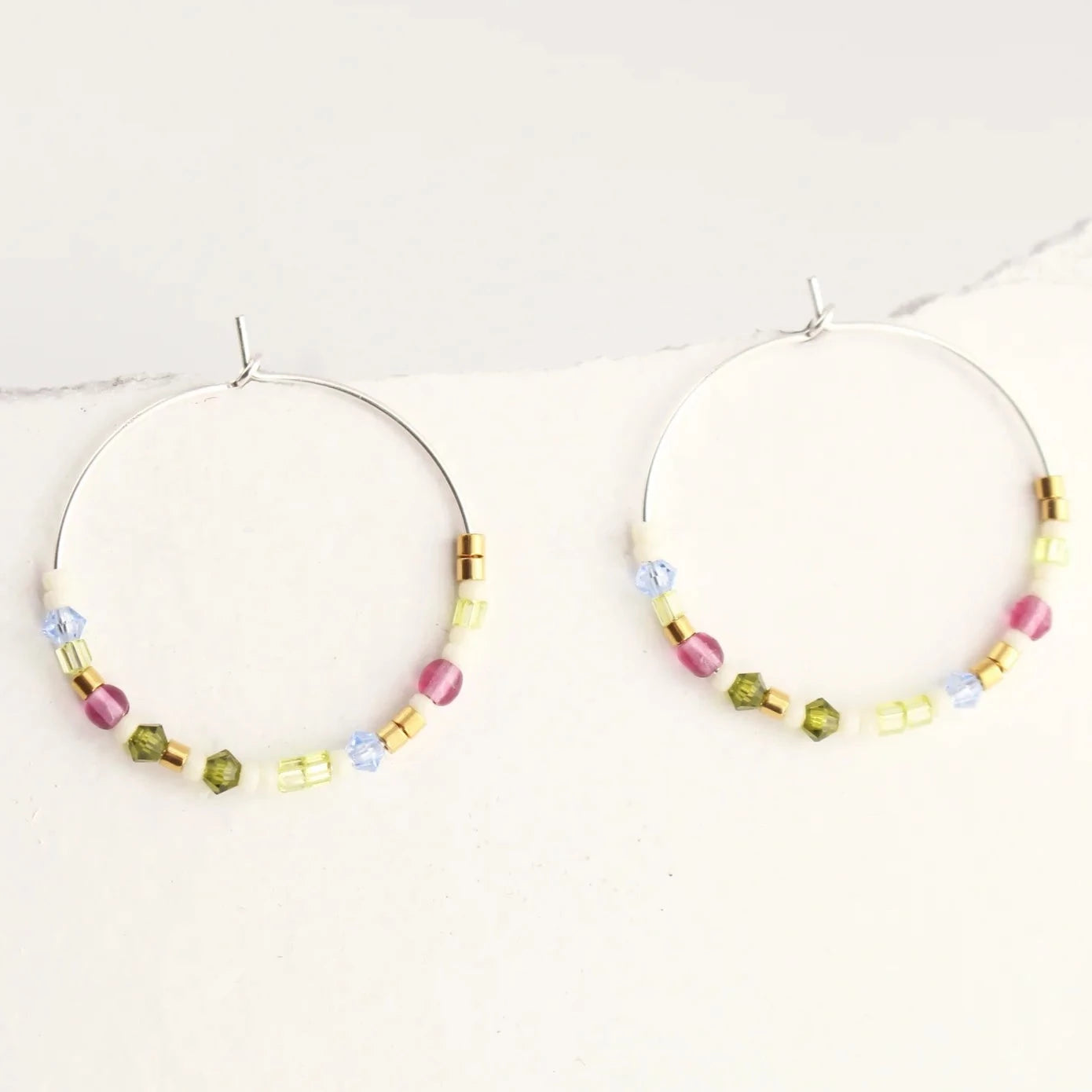 Sparkling Earrings for Bold Fashion-Linda Marek Designs - Candy Hoops