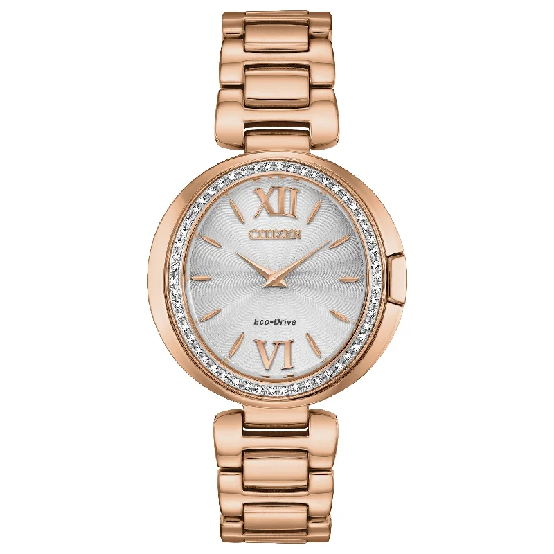 Women's Digital Watches with Stylish Features-Citizen Eco-Drive Capella Diamond EX1503-54A