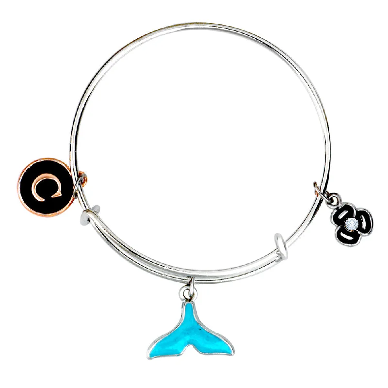 Unique Designer Bangles for Fashion-Mahi C Letter & Floral Shaped Enamel Work Charms Kids Bracelets for Kids (BRK1100946M)