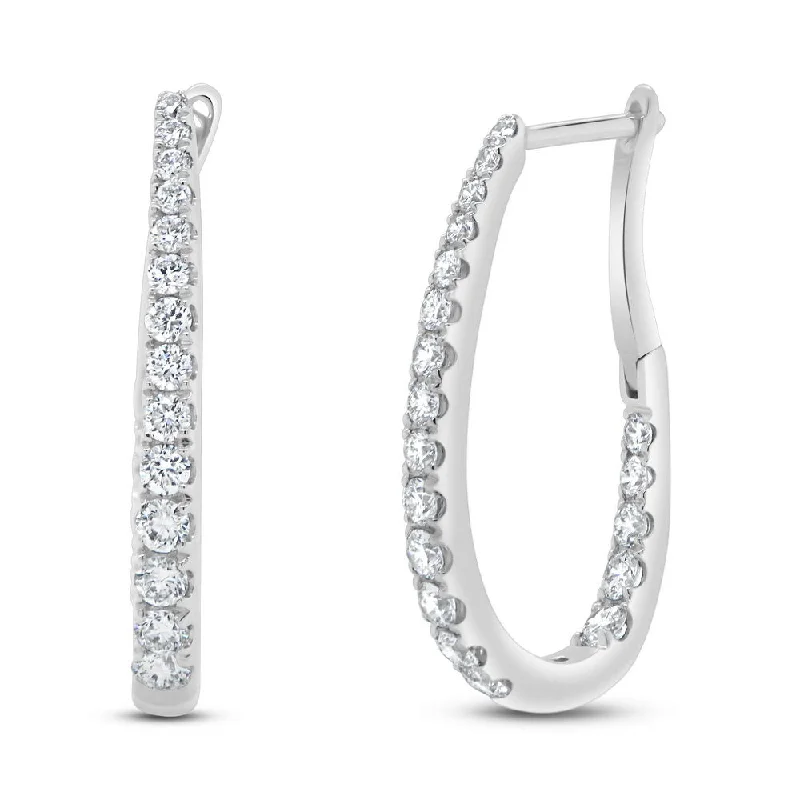 Trendy Stud Earrings for Young Women-Uneek Chatterley Collection 1-Row Hoop Earrings