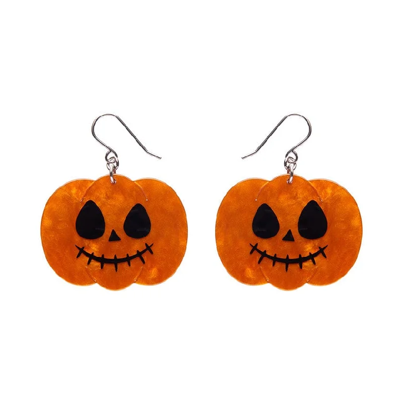 Dangle Earrings for Women-Erstwilder - Jack O Lantern Drop Earrings - Best of Halloween (2024)