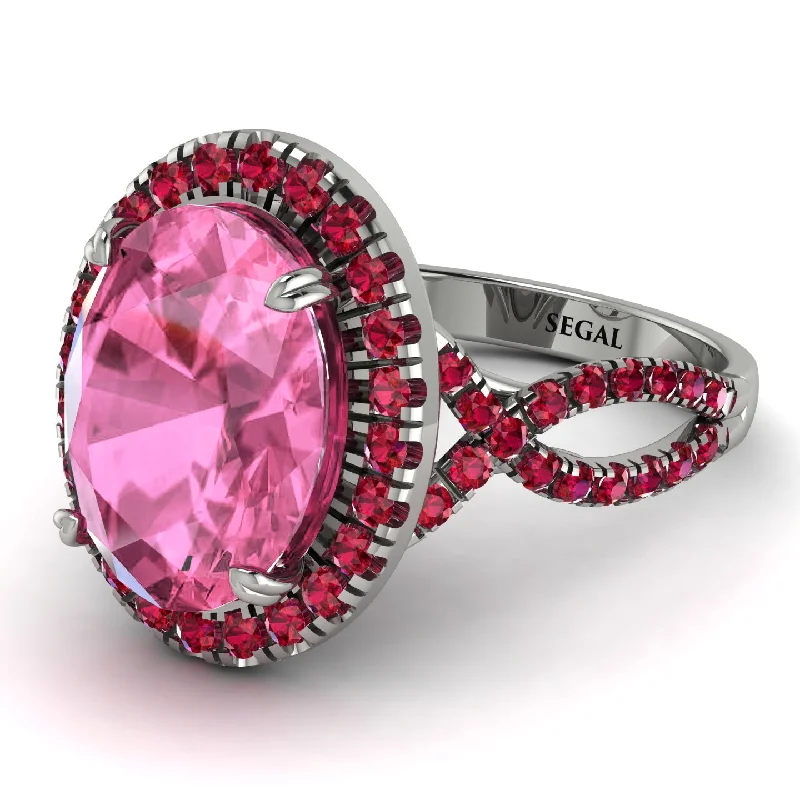 Luxury Ring for Elegant Fashion-Glamorous Oval Pink Moissanite Ring - Jordyn No. 812