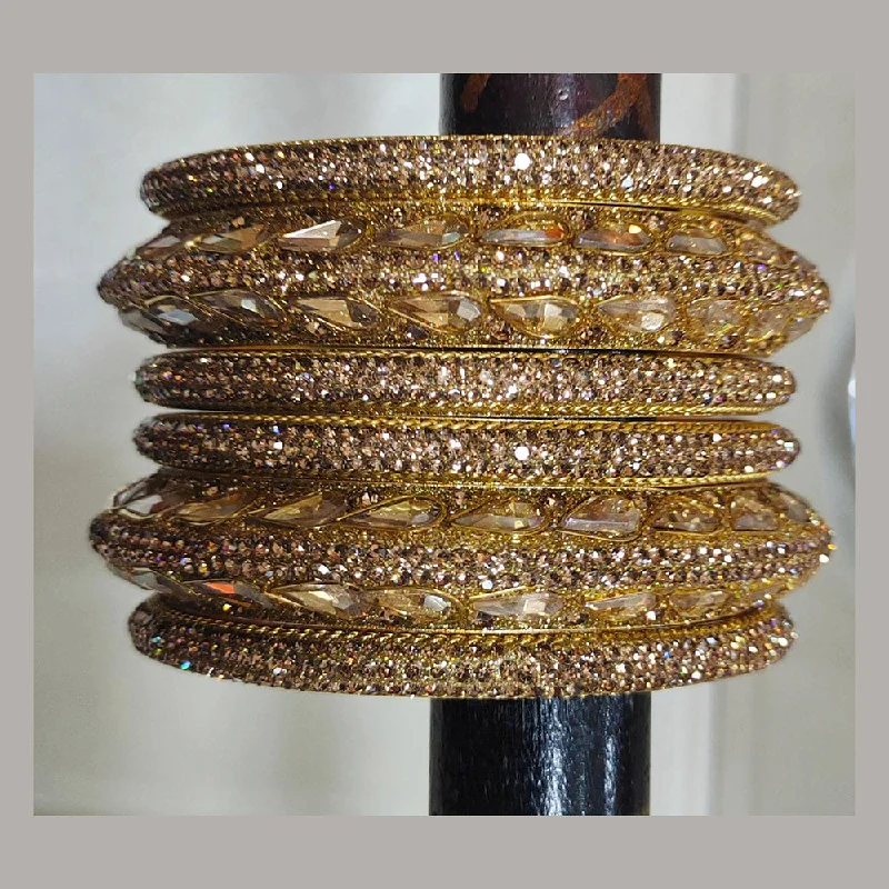 Silver Bangles with Colored Stones-Kiran Bangles Austrian Stone Bangles Set