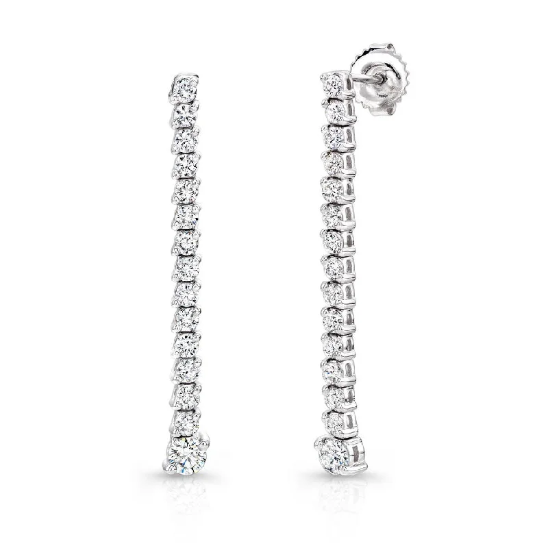 Silver Earrings for Elegant Looks-Uneek Signature Collection Drop Earrings