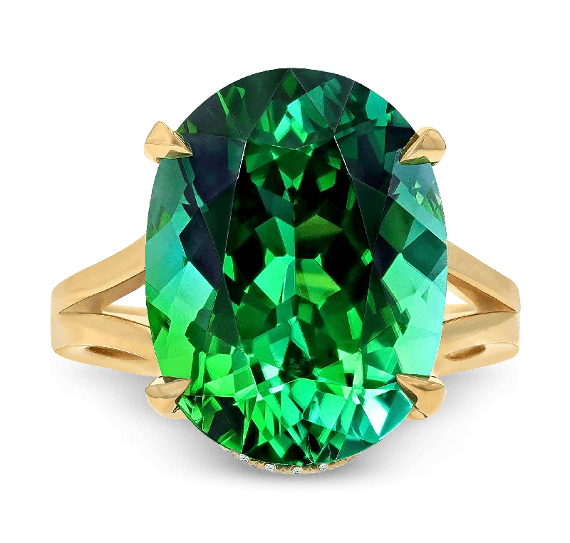 Simple Silver Ring for Bridesmaids-Unheated Brazil Paraiba Tourmaline Ring, 12.51 carats