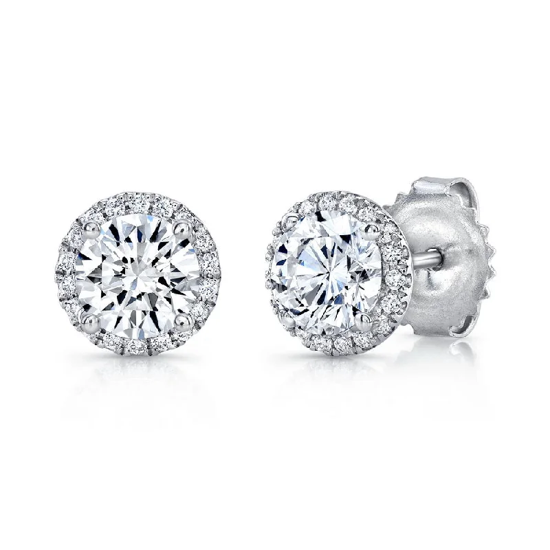 Glamorous Earrings for Night Life-Uneek Silhouette Collection Halo Stud Earrings