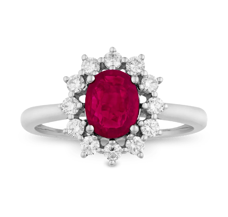 Custom Wedding Ring for Fashionable Couples-Untreated Ruby Ring, 1.02 carats