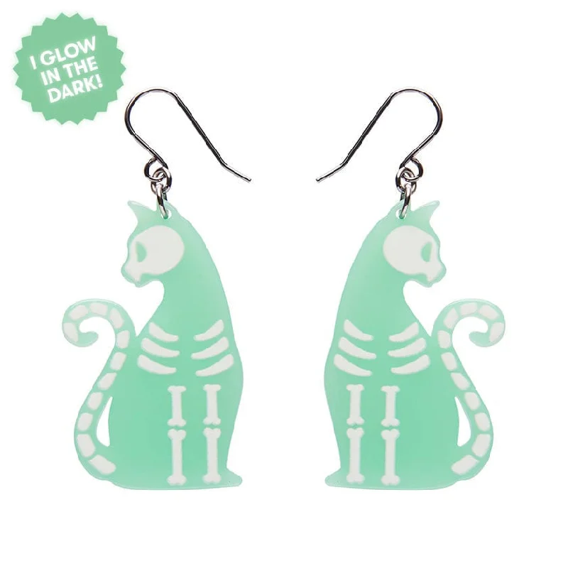 Fashion Earrings for Casual Wear-Erstwilder - Ghost Drop Earrings (Glow In The Dark) - Best of Halloween (2024)