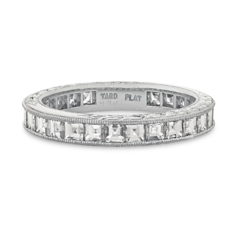 Designer Engagement Ring with Diamonds-Raymond Yard Diamond Eternity Band, 1.00 Carats