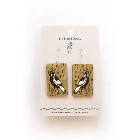 Fashionable Earrings for Teenagers-To the Trees Dangles - Magpies Small