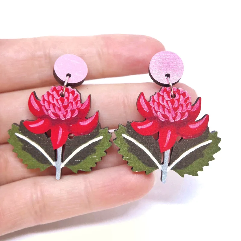 Beautiful Drop Earrings for Evening Style-Pixie Nut & Co Dangle - Waratah