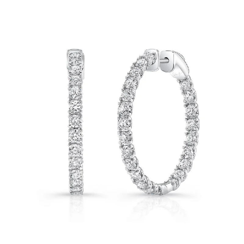 Dazzling Earrings for Night Parties-Uneek Signature Collection Hoop Earrings