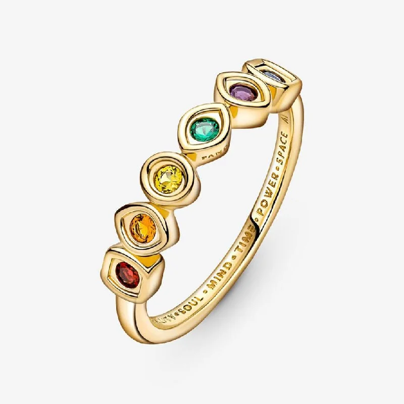 Gold Promise Ring for Engagement-PANDORA : Marvel The Avengers Infinity Stones Ring