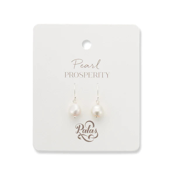 Handcrafted Silver Drop Earrings-Palas Jewellery - Pearl Healing Gem Earrings*