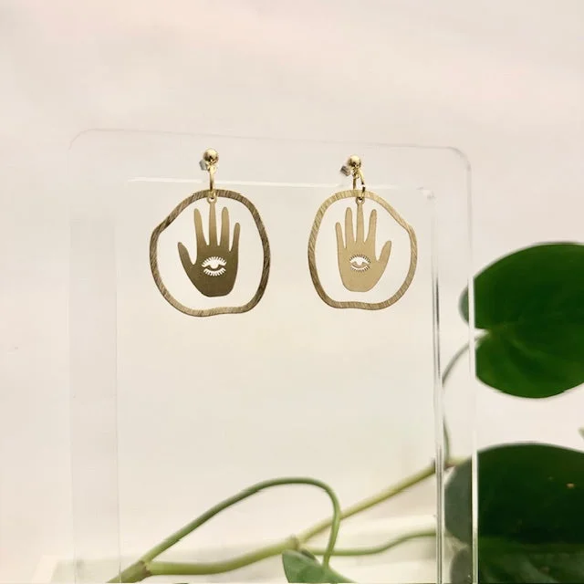 Simple Silver Earrings for Casual Style-Arch Earrings - Eternal Observation Gold