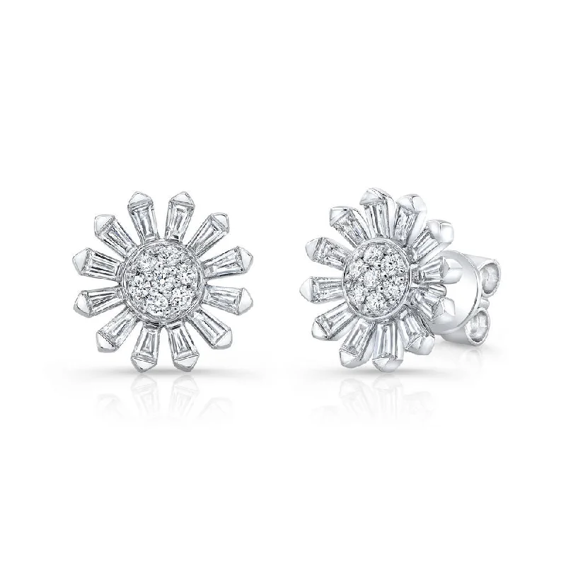 Luxury Silver Earrings for Women-Uneek Bouquet Collection Floral Earrings