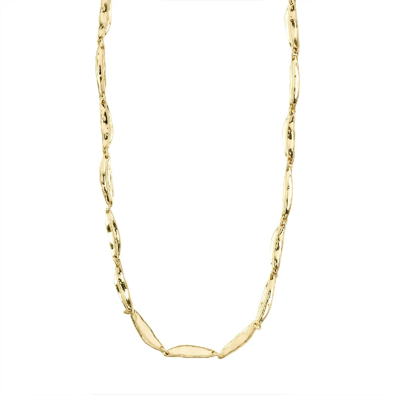 Adjustable Necklace for Comfortable Wear-Echo Gold Plated Necklace