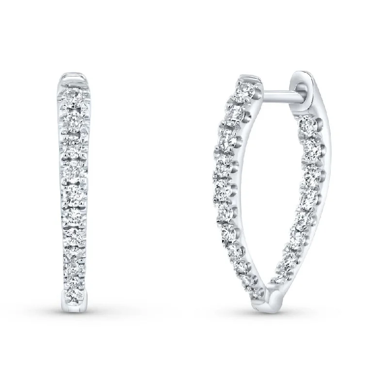 Luxury Earrings for Anniversary-Uneek Chatterley Collection 1-Row Hoop Earrings