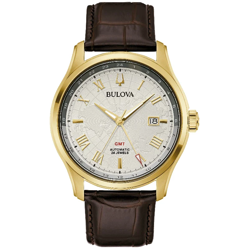 Fashion Watches with Oversized Faces-Bulova Wilton GMT Collection 97B210