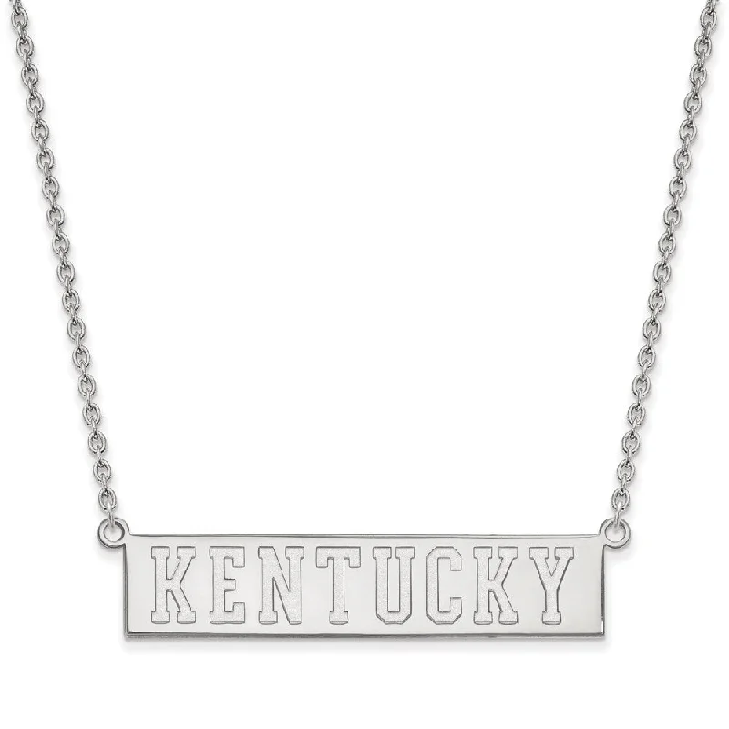 Bridal Necklace with Crystals-14k White Gold U of Kentucky Large Pendant Necklace