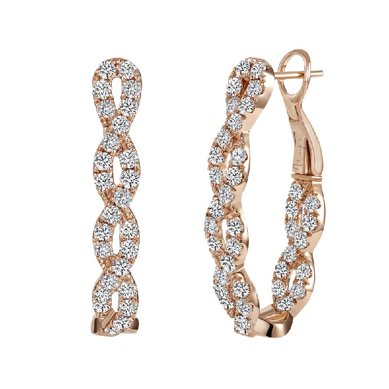 Chic Earrings for Evening Look-Uneek Chatterley Collection Twist Hoop Earrings