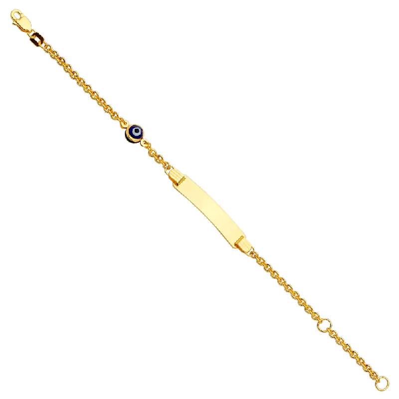 Classic Bracelets for Formal Occasions-14K Baby ID Evil Eye Bracelet