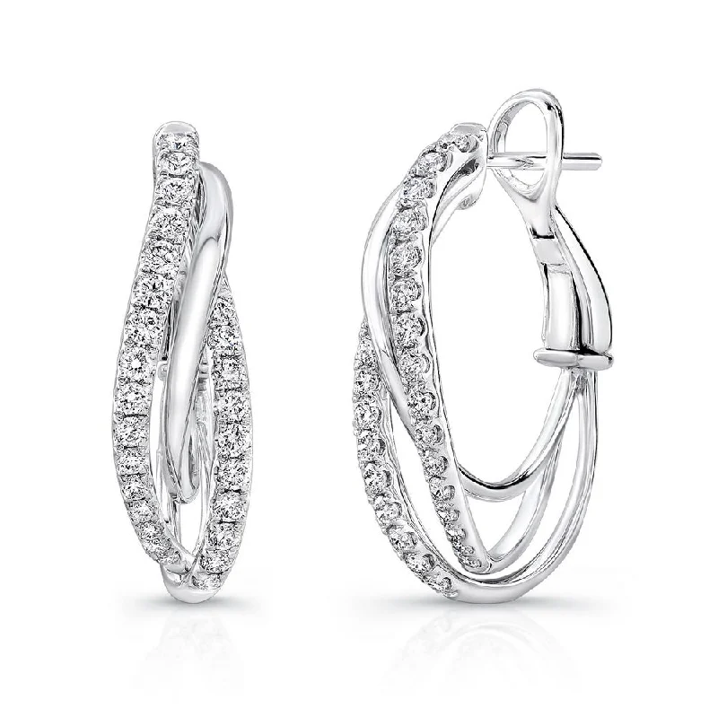 Statement Earrings for Girls-Uneek Chatterley Collection Twist Hoop Earrings