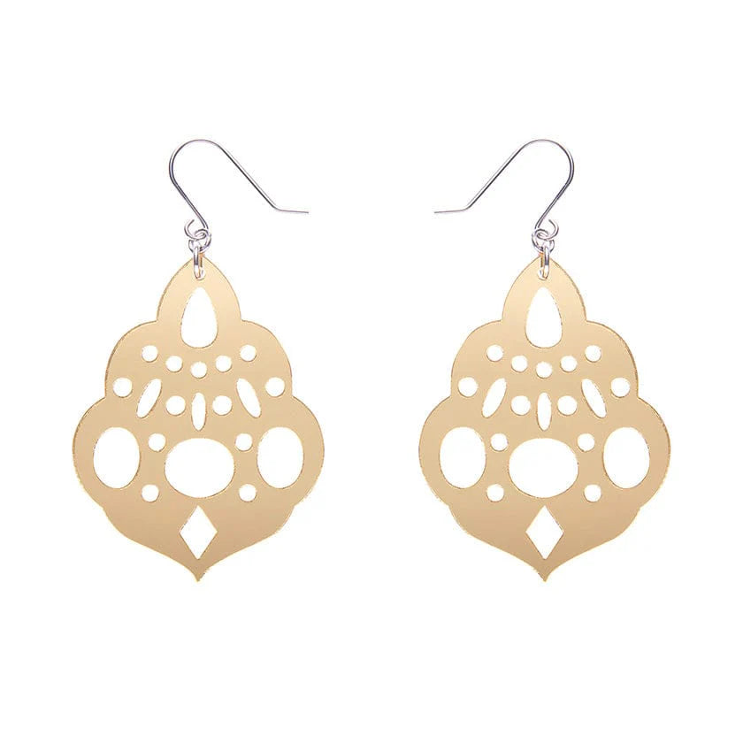 Handcrafted Drop Earrings for Unique Look-Erstwilder - Boho Chandelier Essential Drop Earrings - Gold