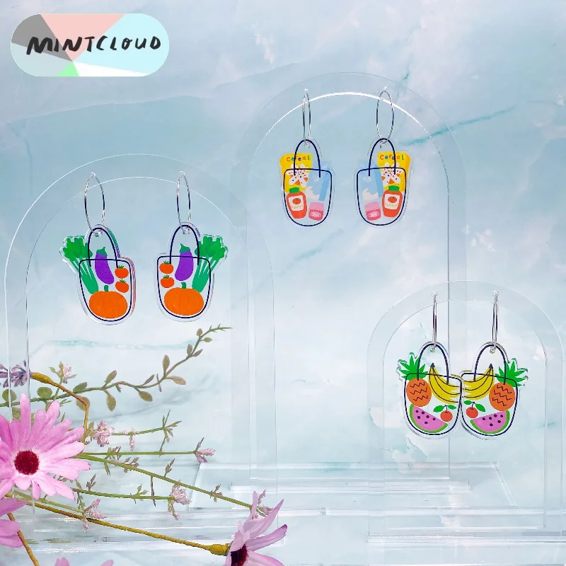 Statement Earrings for Bold Looks-Mintcloud Dangles - Shopping Baskets