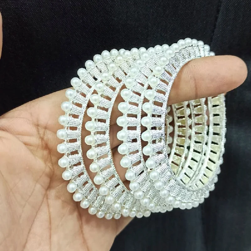 Stackable Bangles for Fashion-Manisha Jewellery Pearl Bangles Set