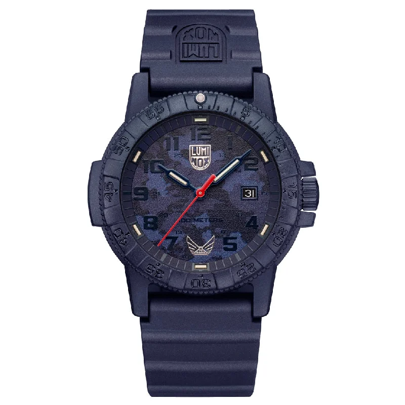 Women's Watches with Colorful Strap-Luminox x Volition America Navy Out Leatherback Sea Turtle Giant Series 0323.VOL