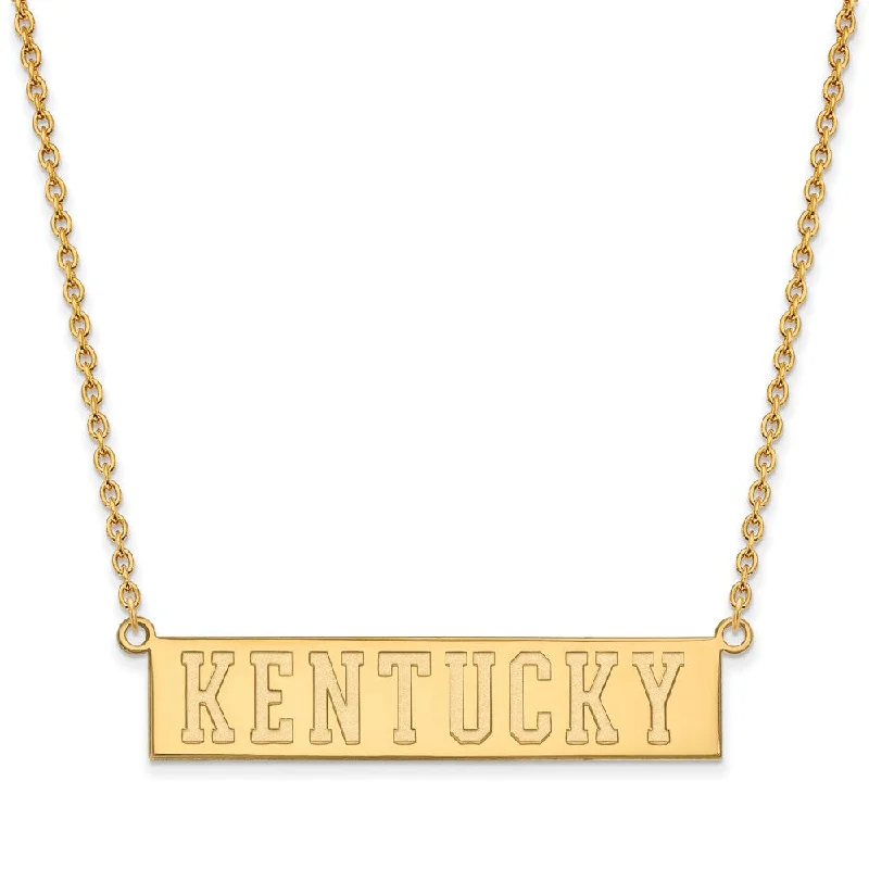 Gold and Silver Necklace for Casual Looks-14k Yellow Gold U of Kentucky Lg Logo Pendant Necklace