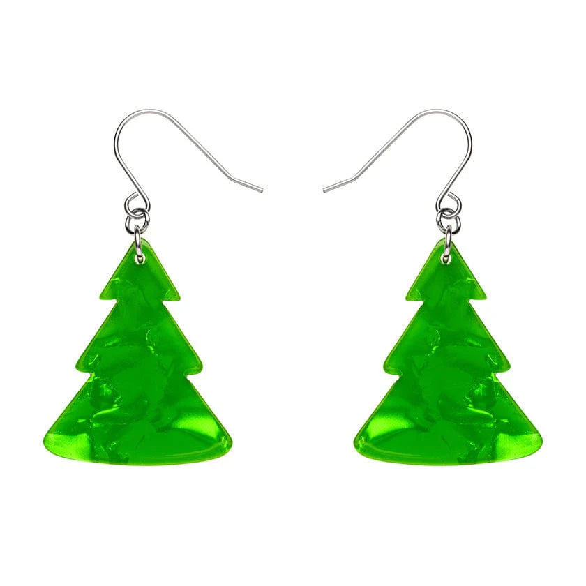 Colorful Gem Earrings-Erstwilder - Tree Ripple Drop Earrings - Green