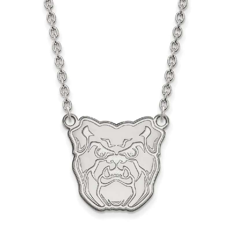 Cute Necklace for Teen Girls-Sterling Silver Butler U Large Mascot Pendant Necklace