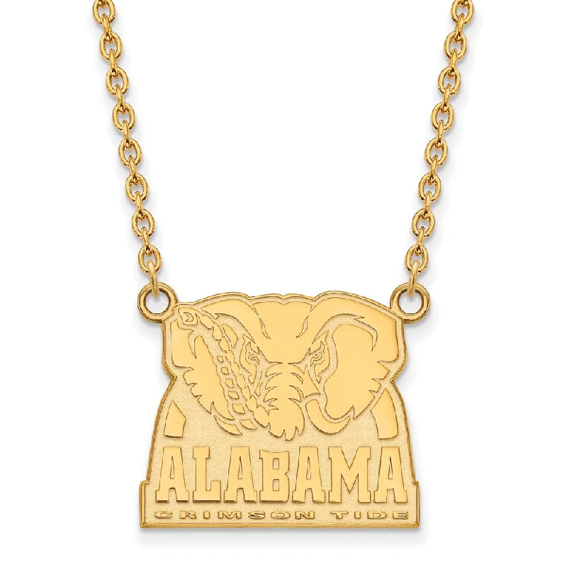 Handcrafted Necklace for Gifts-10k Yellow Gold U of Alabama Large Pendant Necklace