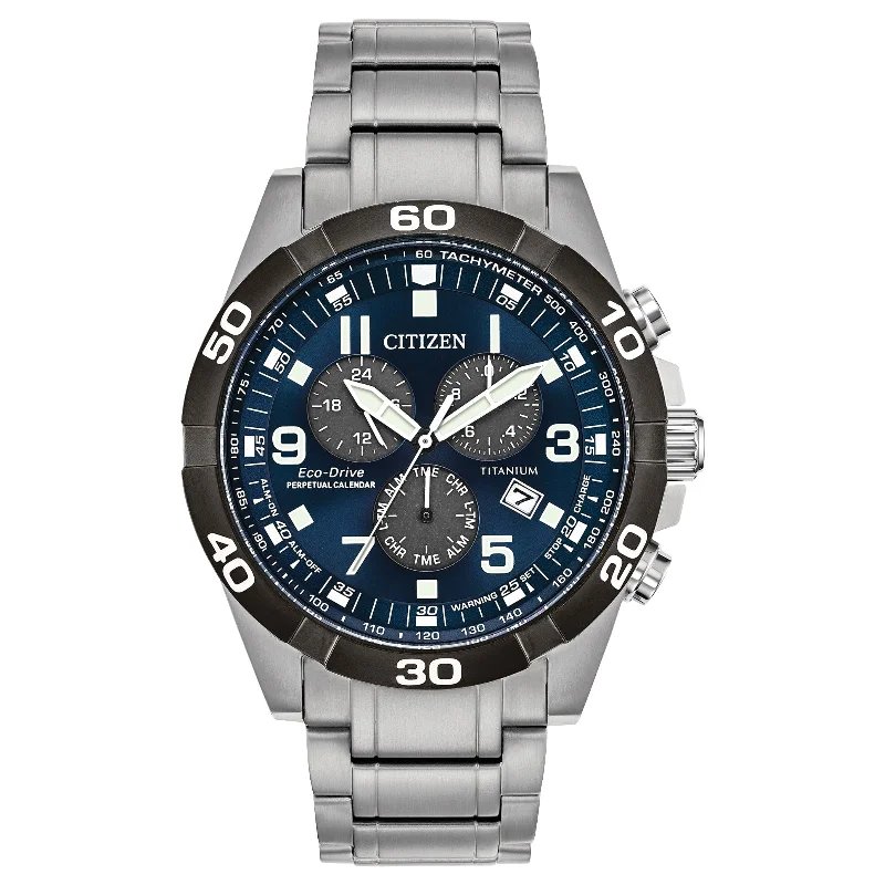 Custom Watches with Engraved Messages-Citizen Eco-Drive Brycen Super Titanium BL5558-58L