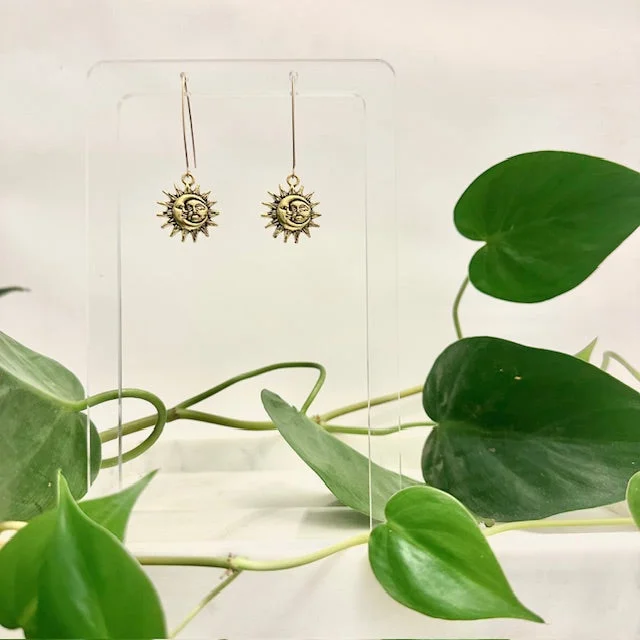 Chunky Earrings for Fashion-Arch Earrings - Zodiac Sun