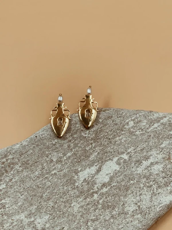 Classic Earrings for Every Occasion-Mini Vase Of Plenty Studs | 18kt Solid Gold