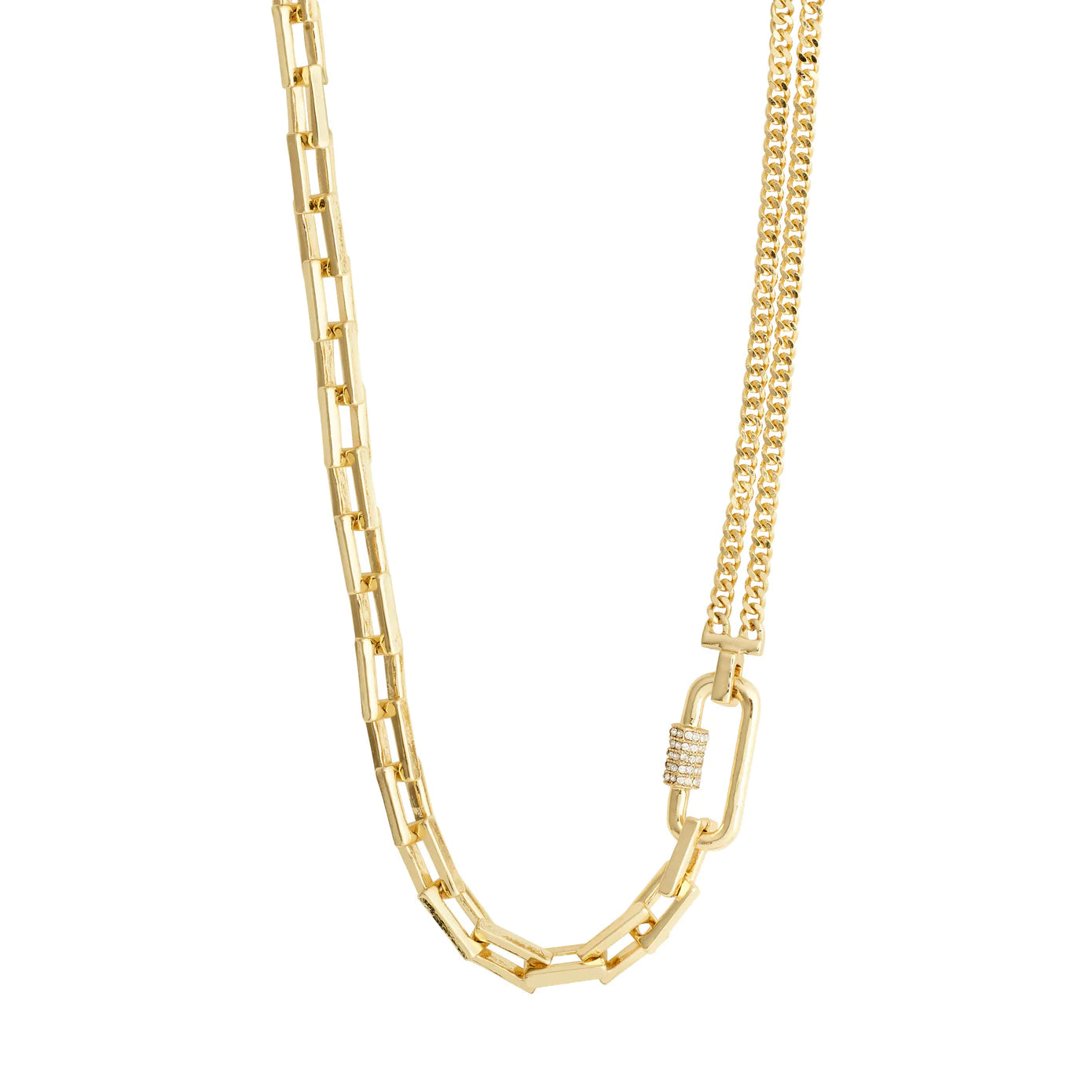 Simple Silver Necklace with Pendant-Be Gold Plated Cable Chain Necklace