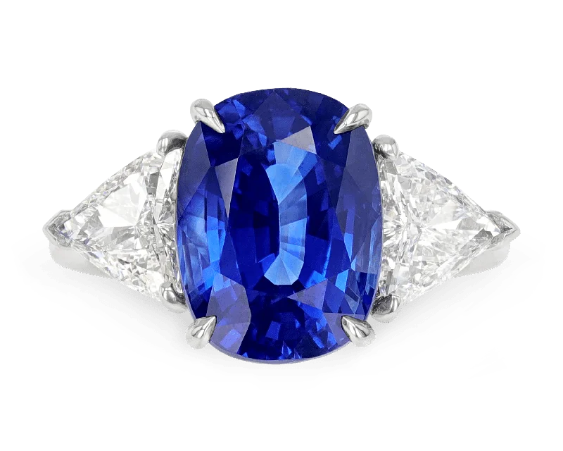 Designer Ring for Women-Madagascar Sapphire Ring, 7.47 Carats