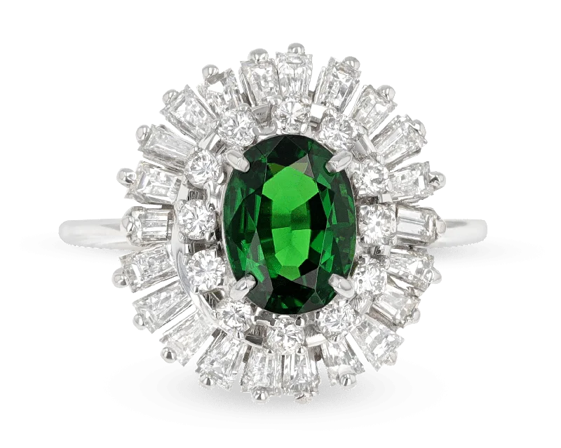 Designer Ring for Women-Chrome Tourmaline Ring, 1.60 Carats