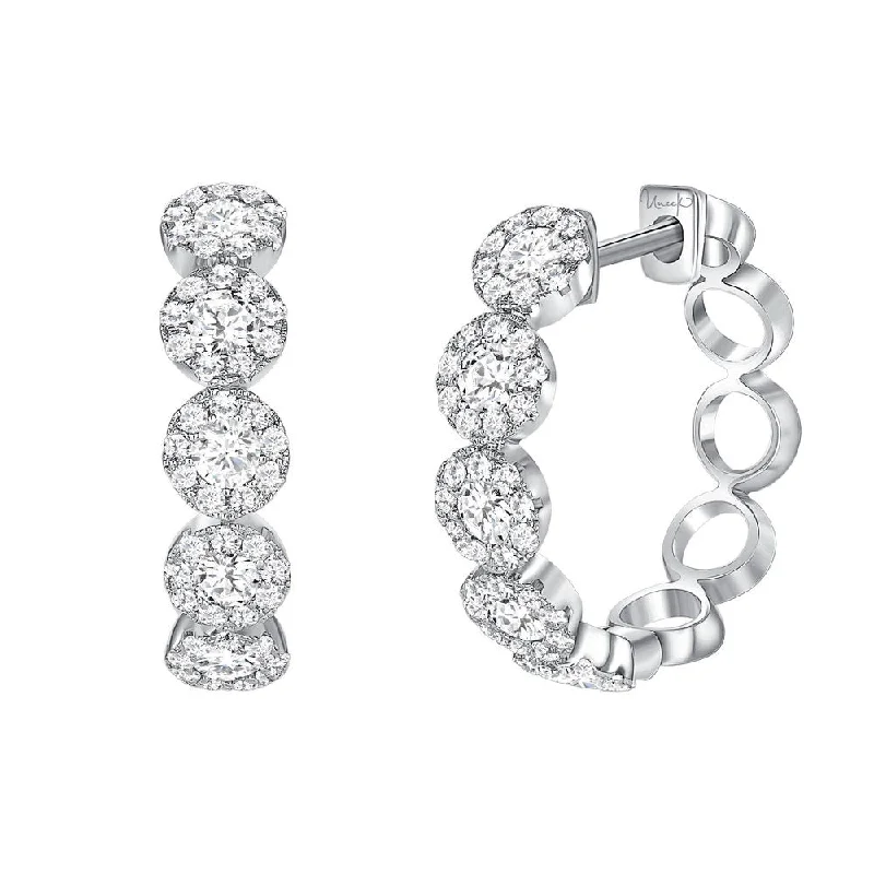 Stunning Earrings for Evening Events-Uneek Bouquet Collection Huggie Earrings