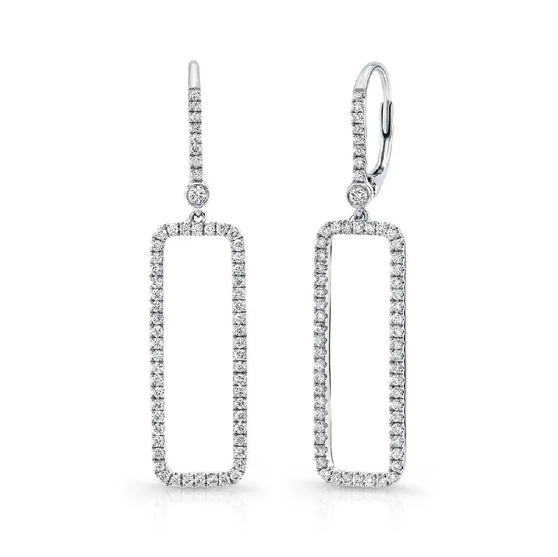 Luxury Diamond Earrings-Uneek Gatsby Collection Dangle Earrings