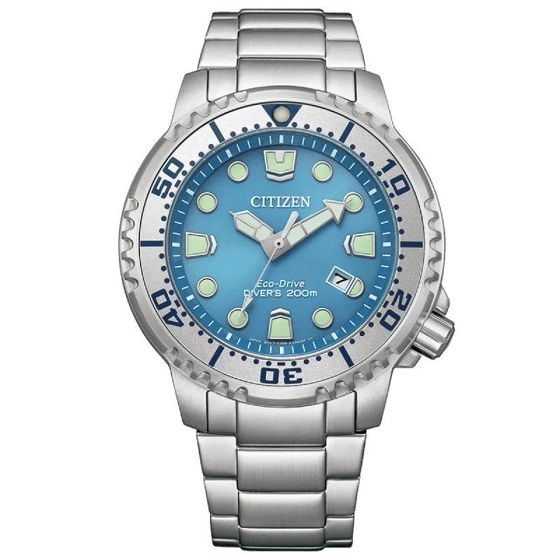 Retro Watches for Fashion Forward Men-Citizen Eco-Drive Promaster Diver BN0165-55L