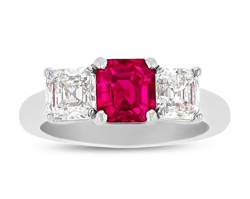 Vintage Style Ring for Women-Burmese Ruby Ring, 1.14 Carats