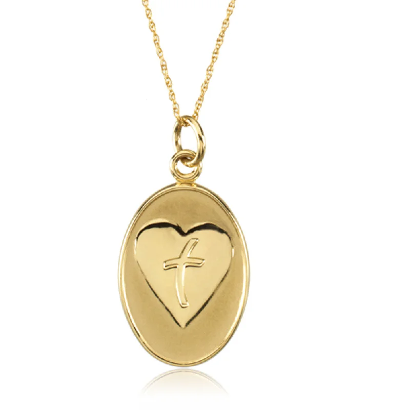 Gold and Silver Necklace for Casual Looks-Loss of Father Memorial Necklace in 14k Yellow Gold