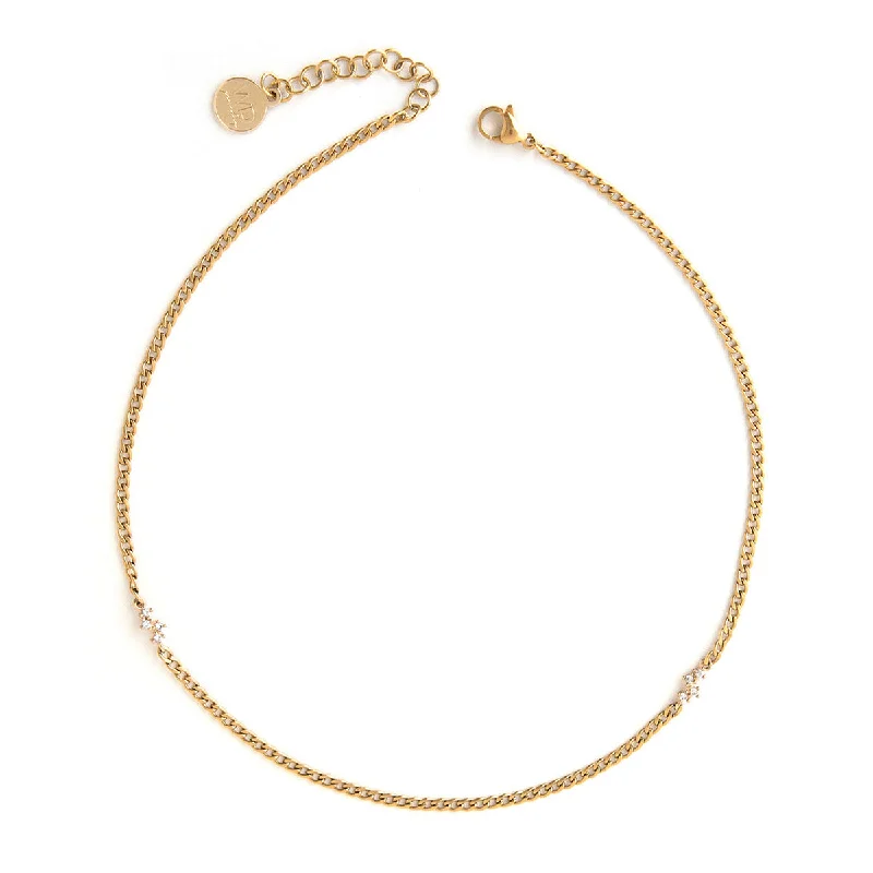 Beautiful Necklace for Evening Party-Strada Gold Necklace